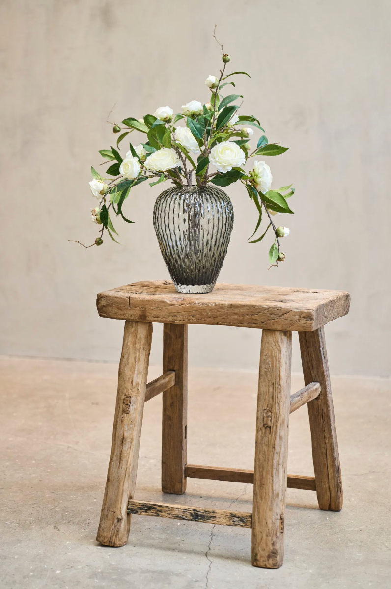 Vase med mønster - Grey
