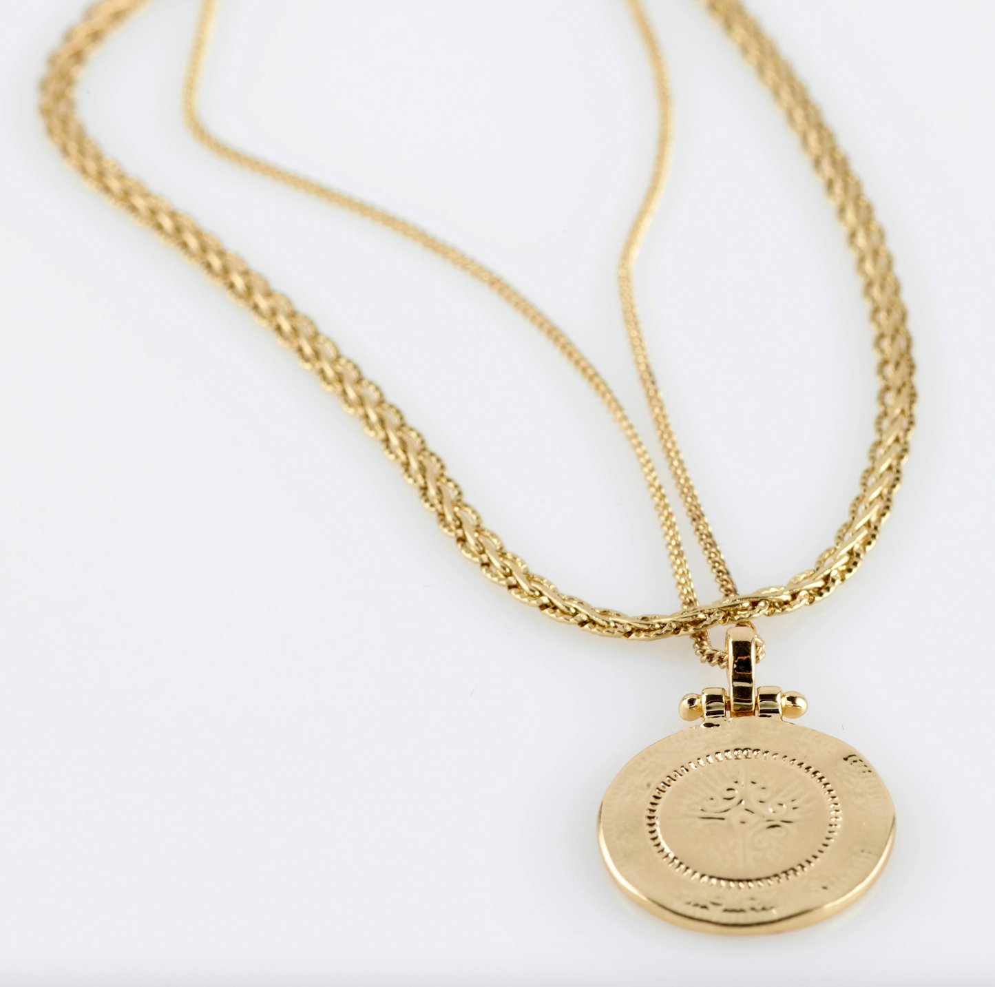 Halskæde NOMAD 2-i-1 coin - Forgyldt
