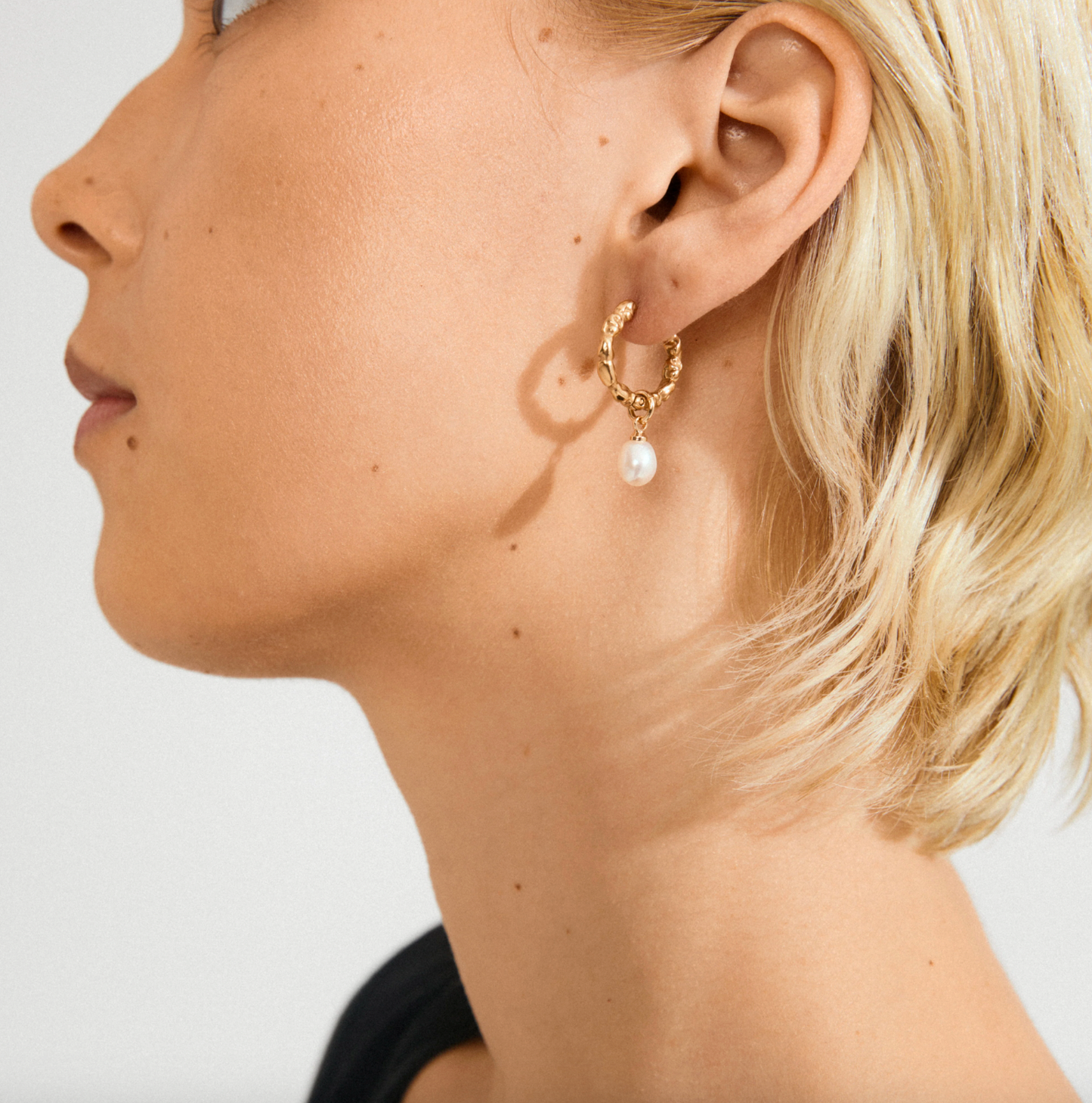 Øreringe med ferskvandsperler