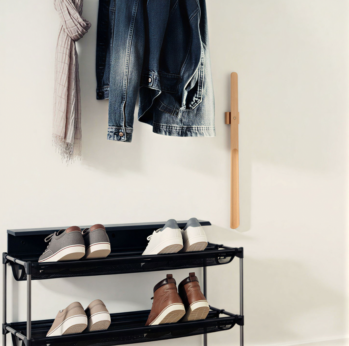 Skohorn i træ m. magnet