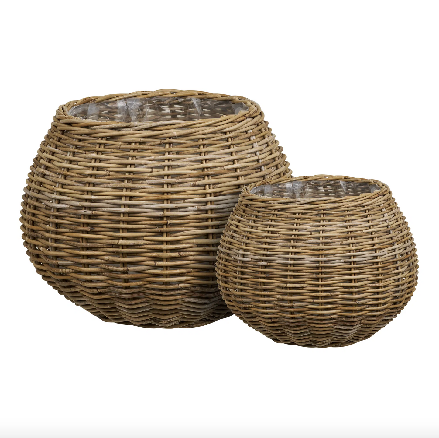 Plantekurve i natur rattan - 2 stk