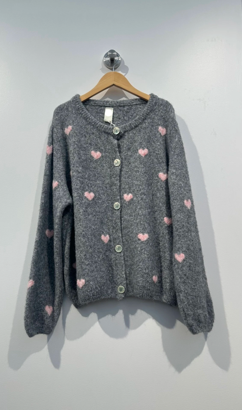 Cardigan Alpaga - Hjerter
