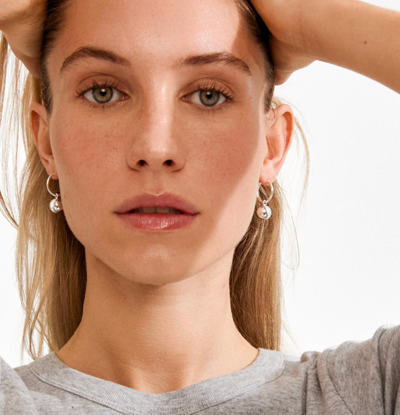 Øreringe AIR hoop sølvbelagt