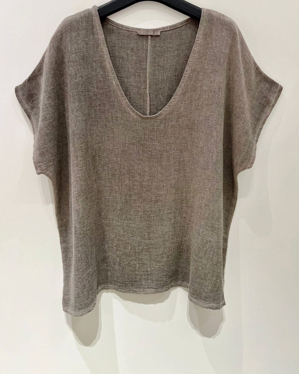 T-shirt Cozy hørmix - Brown