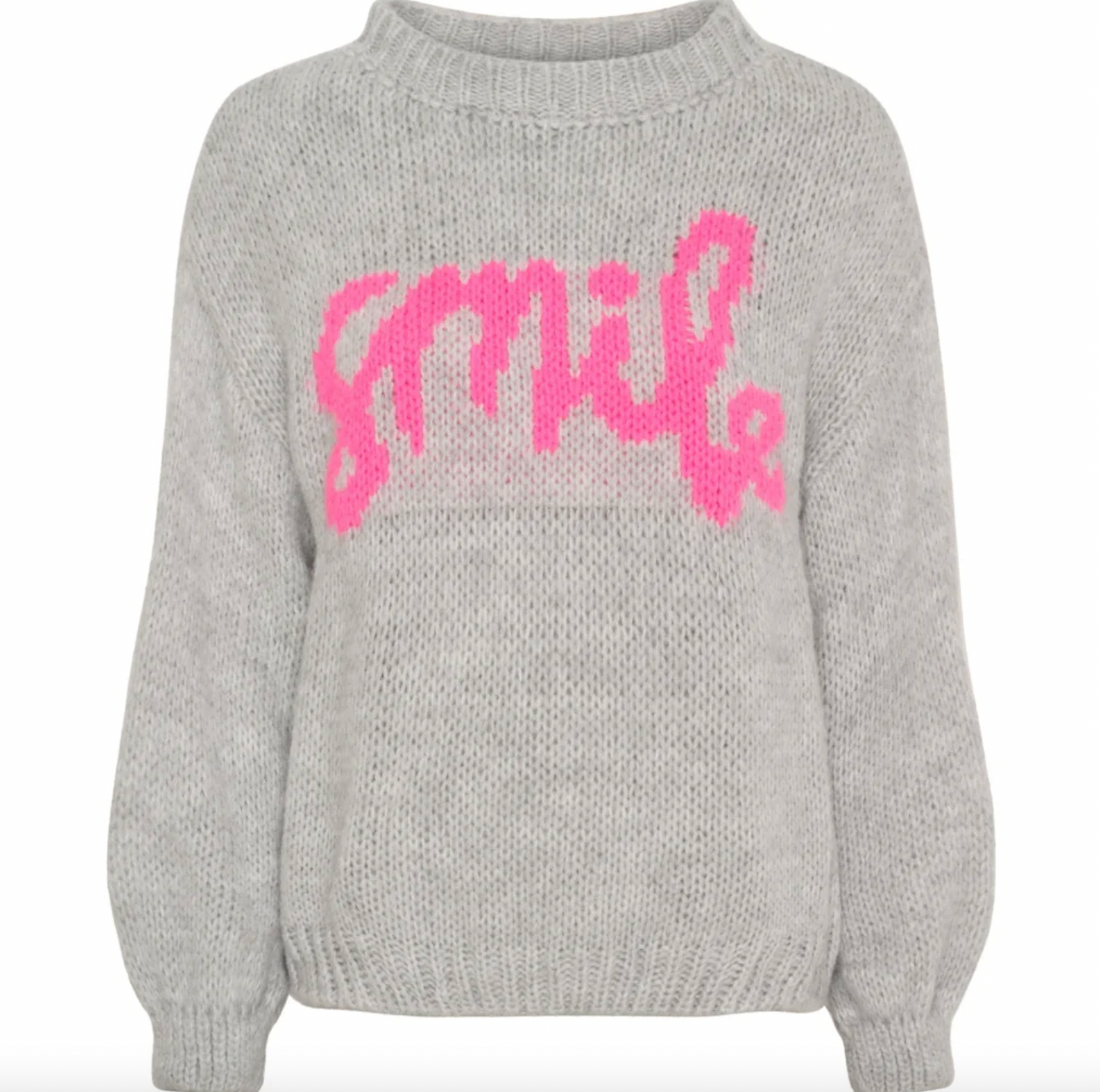 Strik Smile - Lys grå