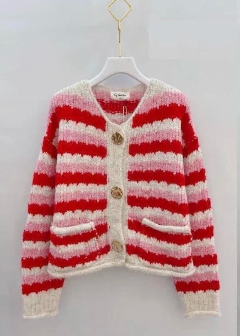 Cardigan Rød strib