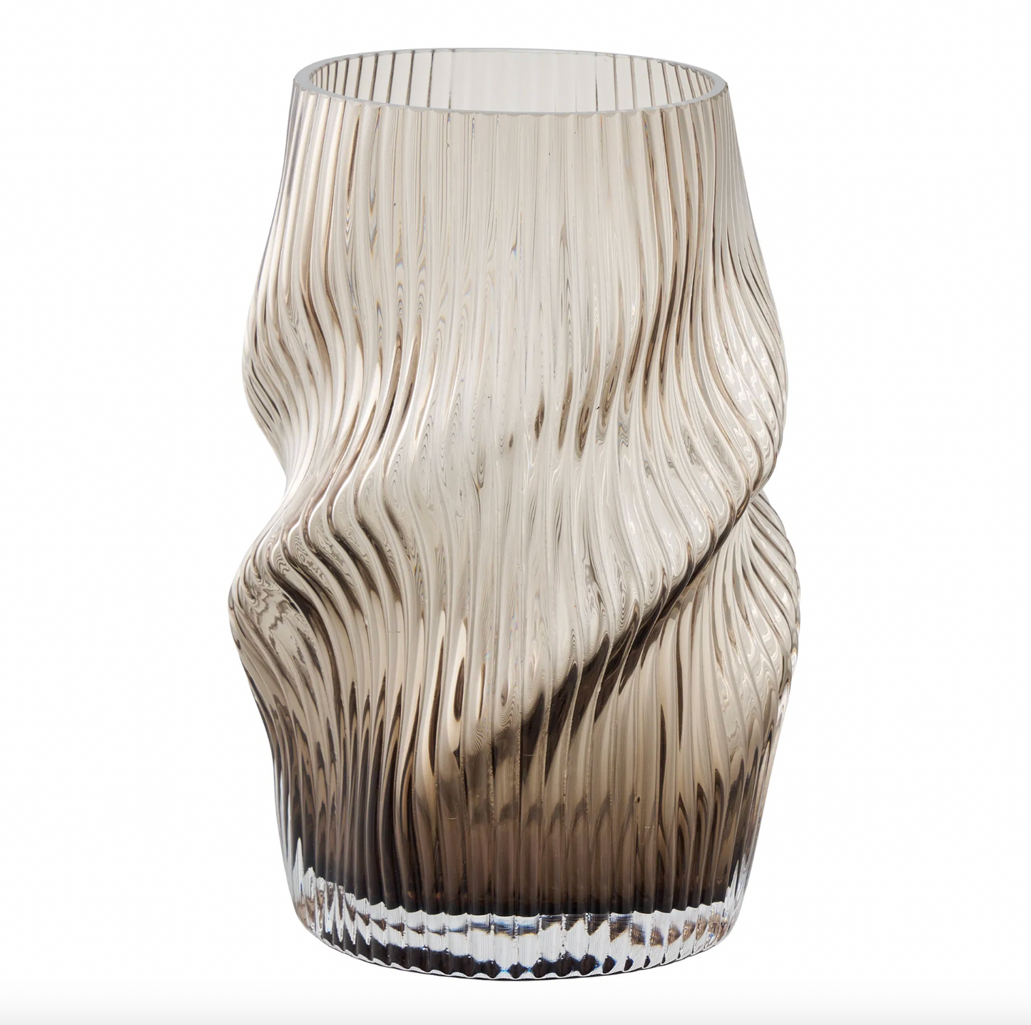 Vase riflet - Mundblæst glas