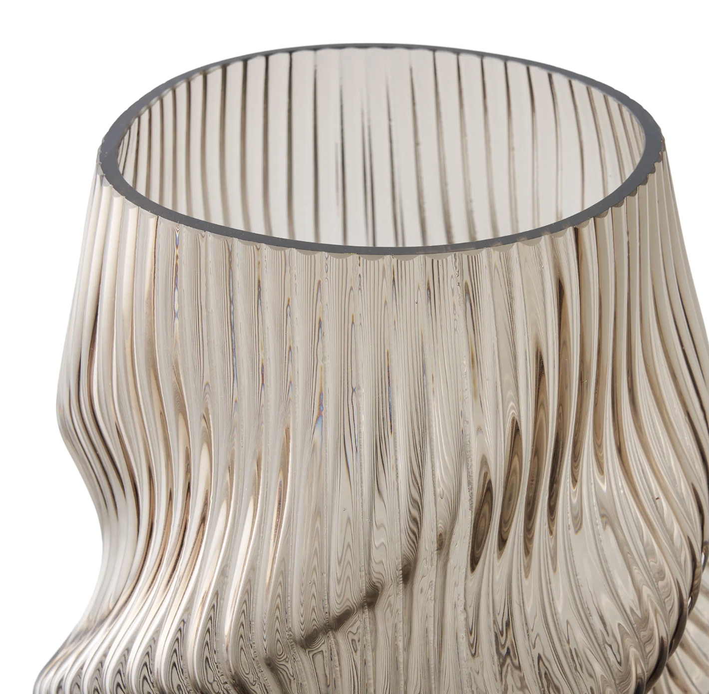 Vase riflet - Mundblæst glas
