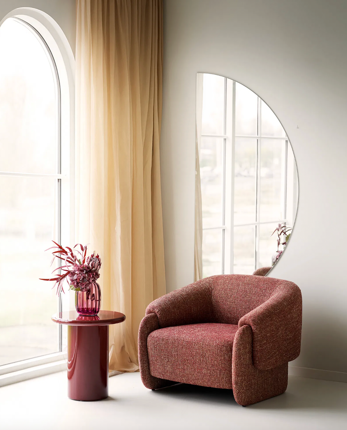 Vase bordeaux - Mundblæst glas