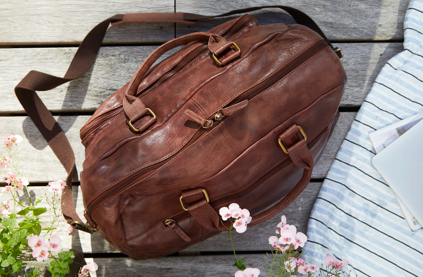 Weekendtaske Raw boheme - Brown