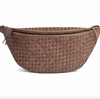 Bumbag flettet kalveskind - Taupe