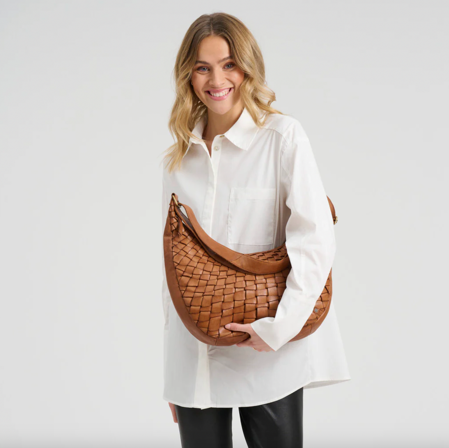 Skuldertaske - Vintage cognac
