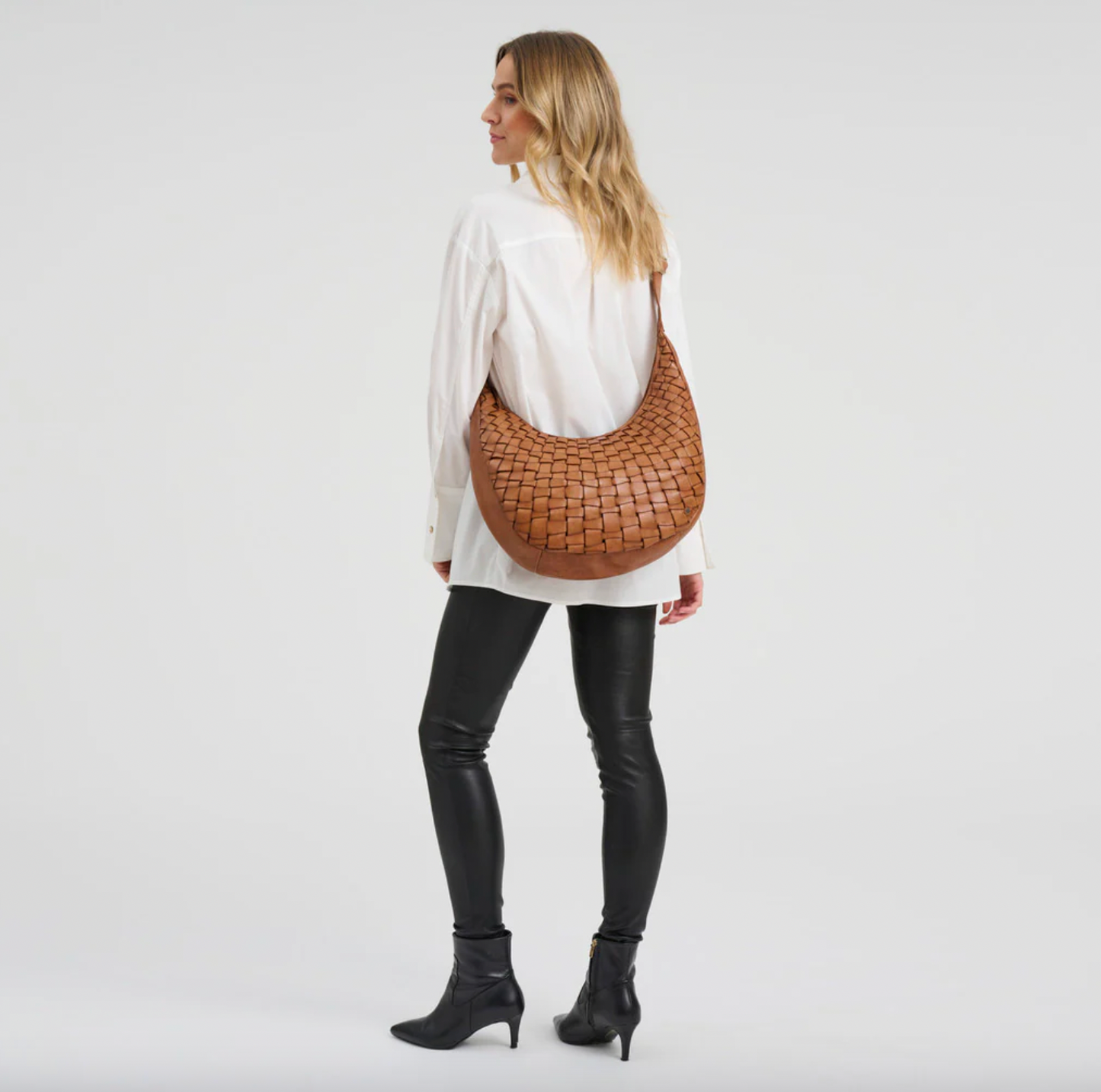 Skuldertaske - Vintage cognac