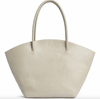 Shopper croco i skind - Sand