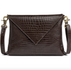 Clutch croco i skind - Brown
