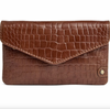 Pung croco i skind - Cognac