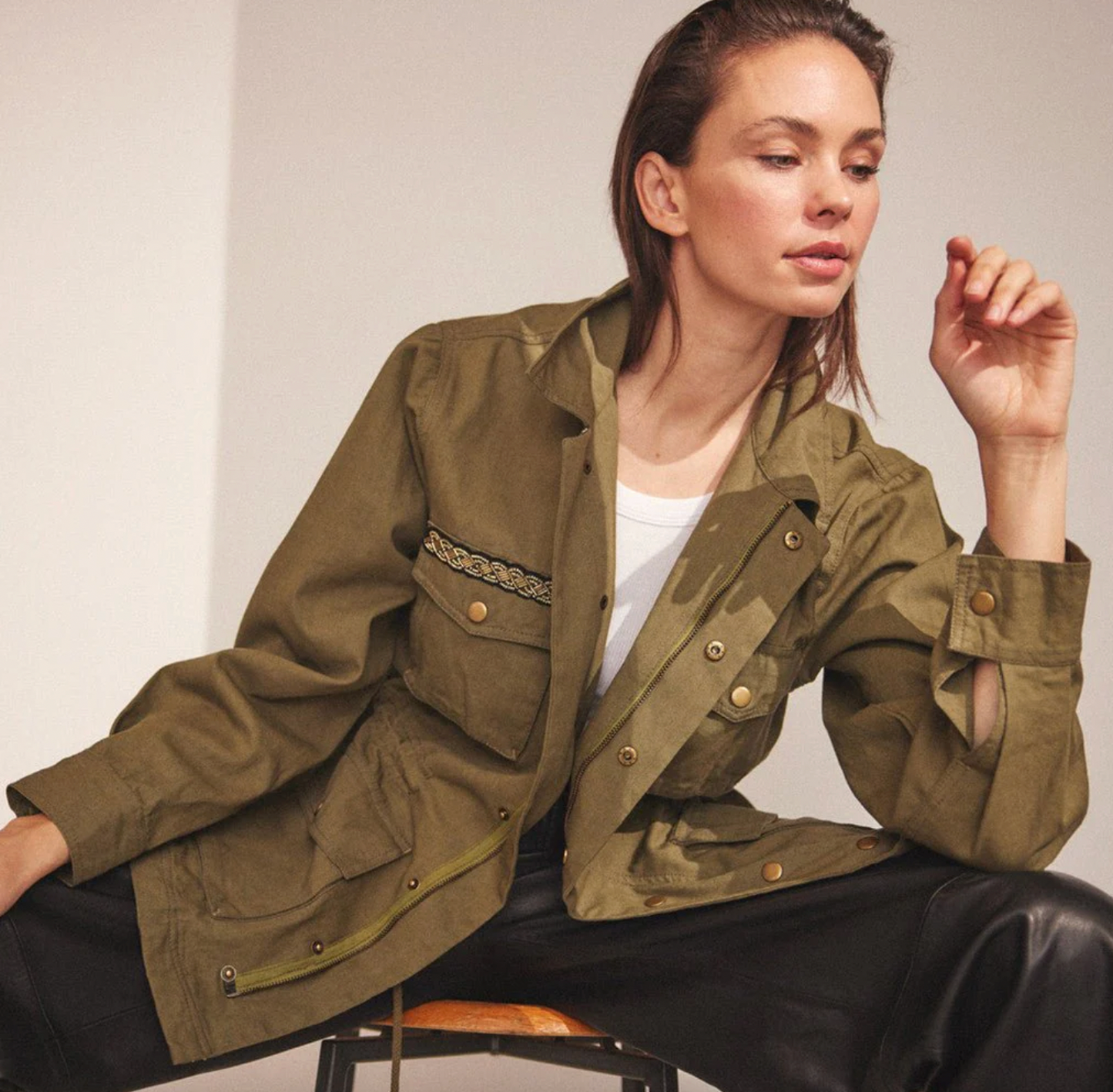 Jakke cargo - Khaki
