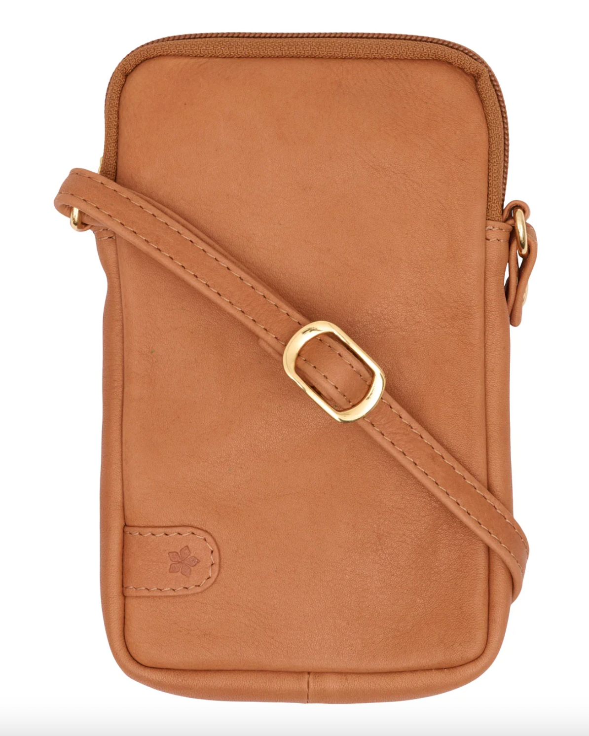 Mobiltaske Misse - Cognac / gold
