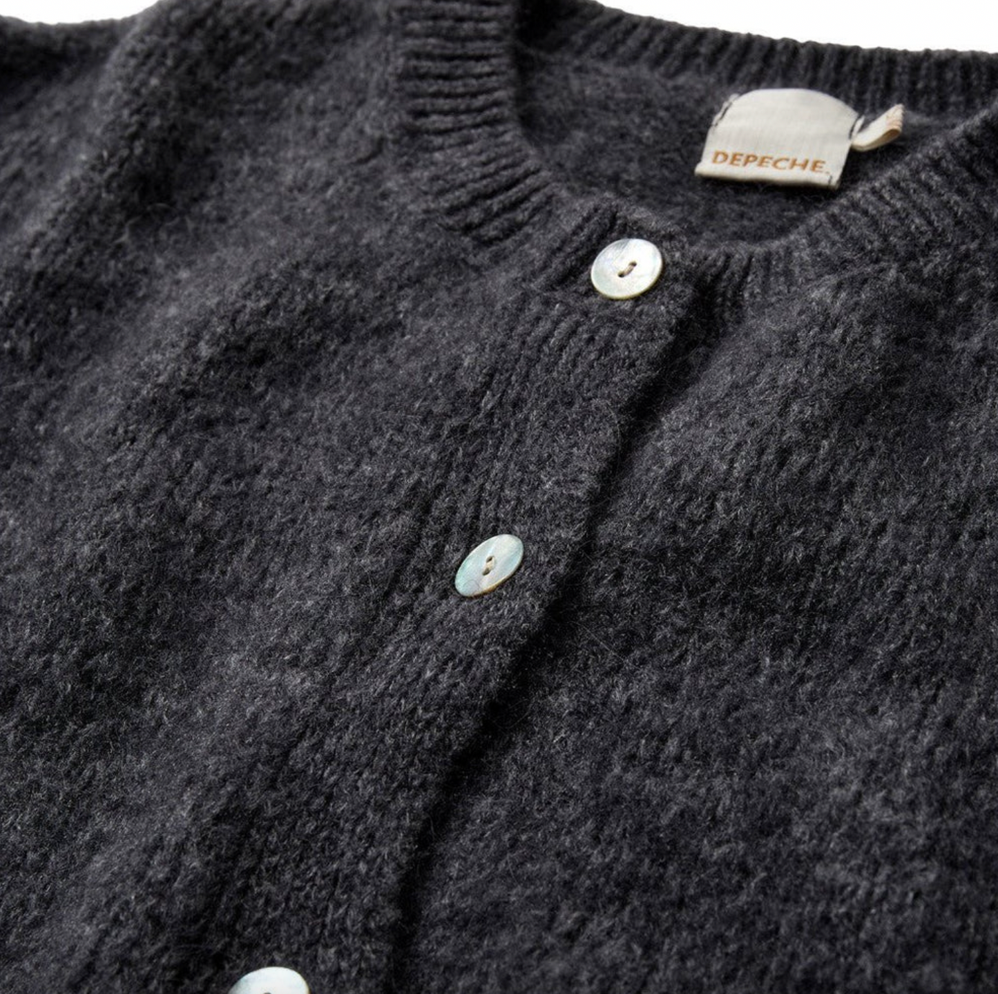 Alpaca cardigan Depeche - Grey Melange