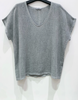 T-shirt Cozy hørmix - Stone grey