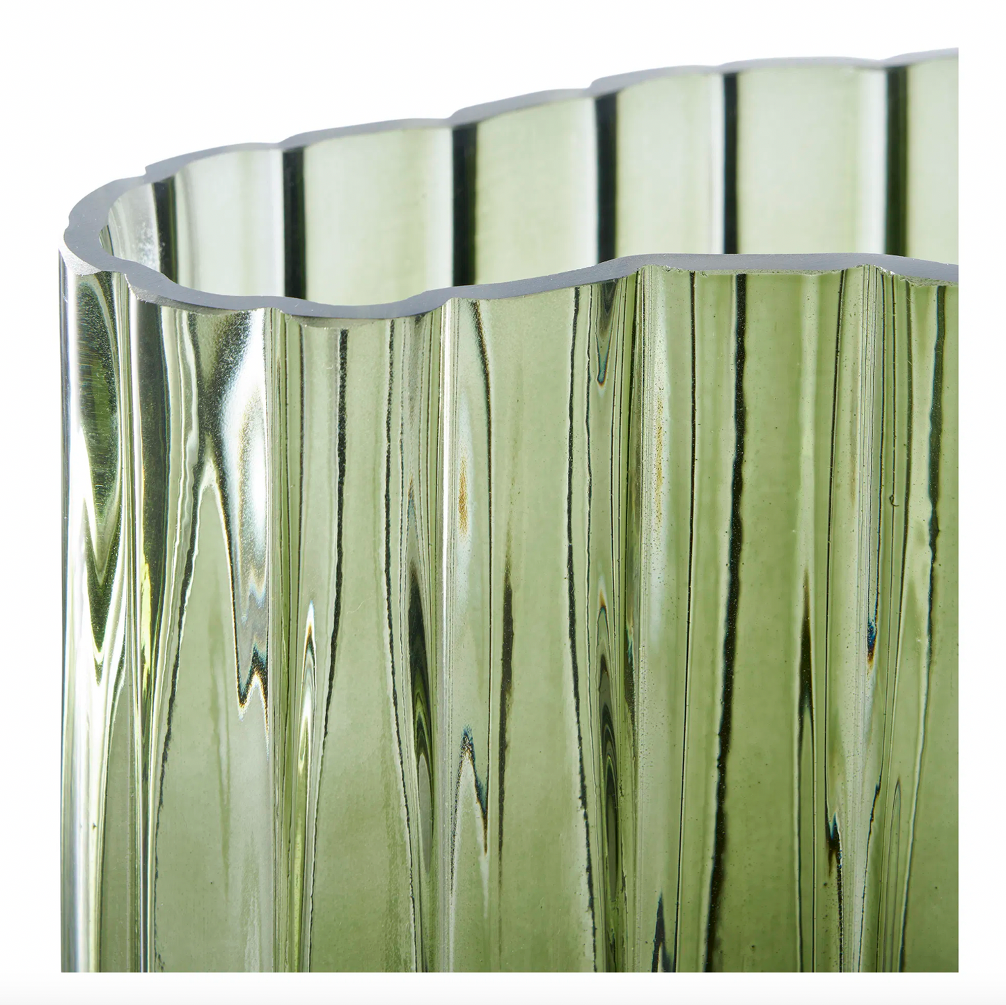 Vase Curv - Smoked Grøn
