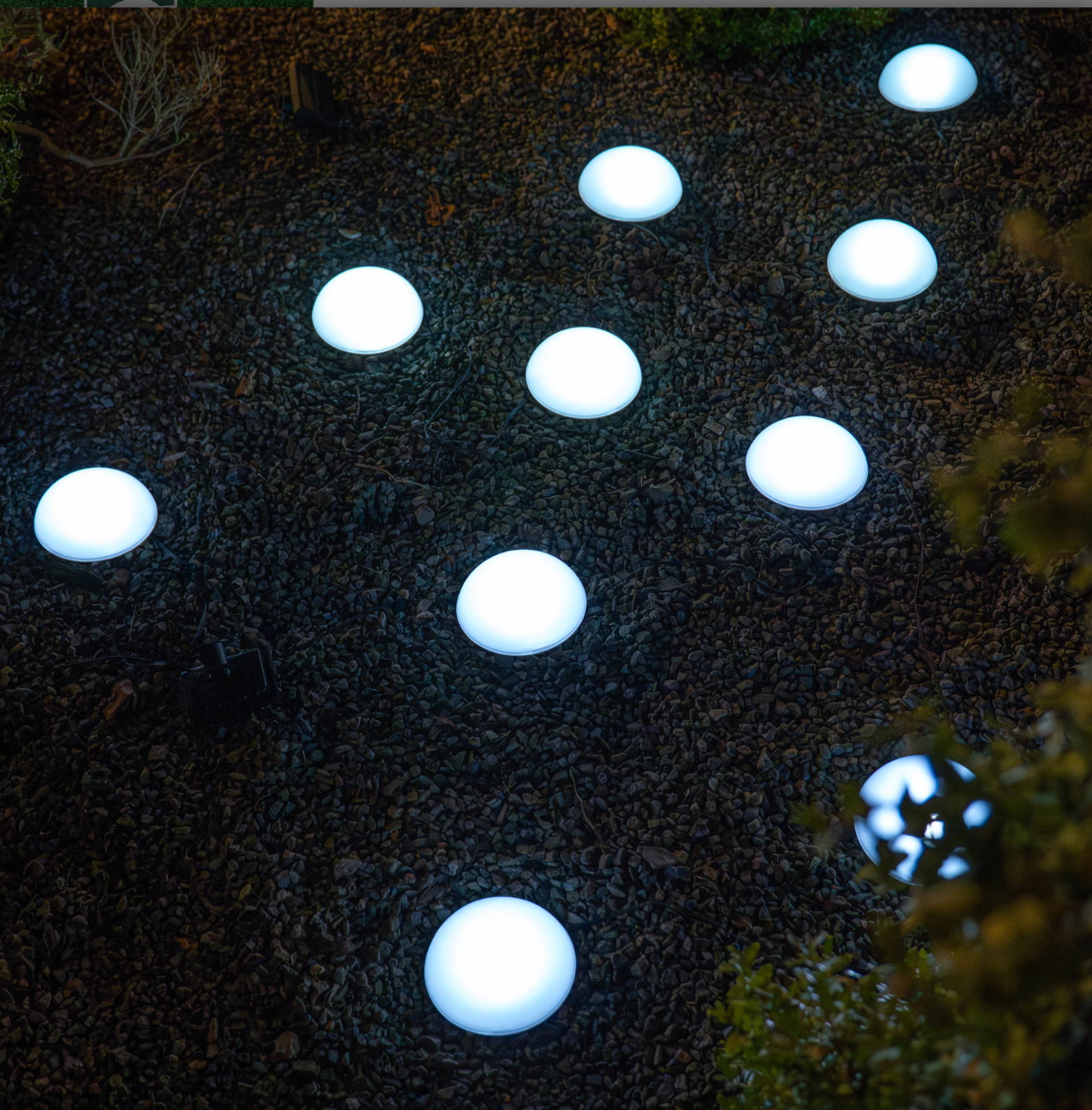Solar Halvkugle LED lampe - 5 pak