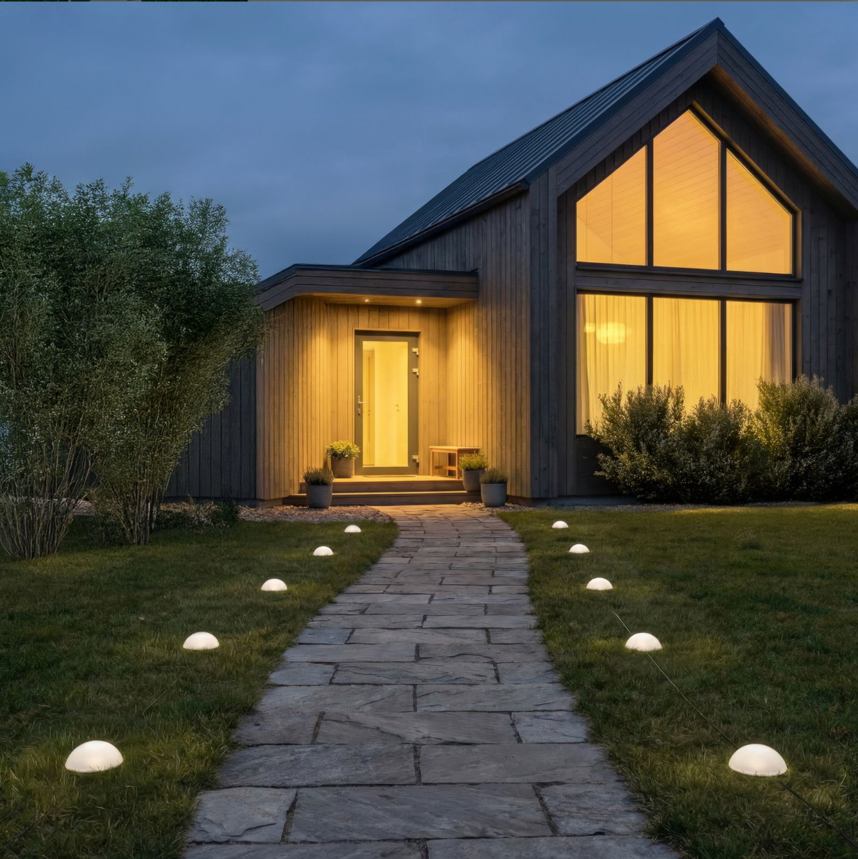 Solar Halvkugle LED lampe - 5 pak
