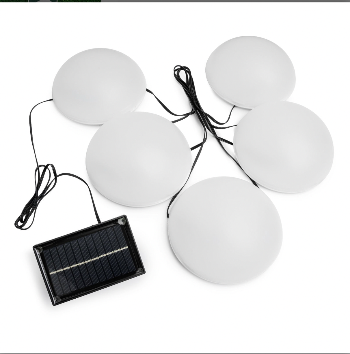 Solar Halvkugle LED lampe - 5 pak