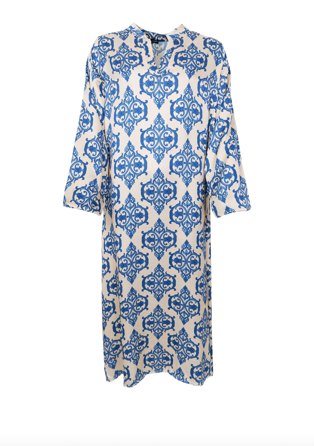 ZENTHA satin dress - Off White Blue