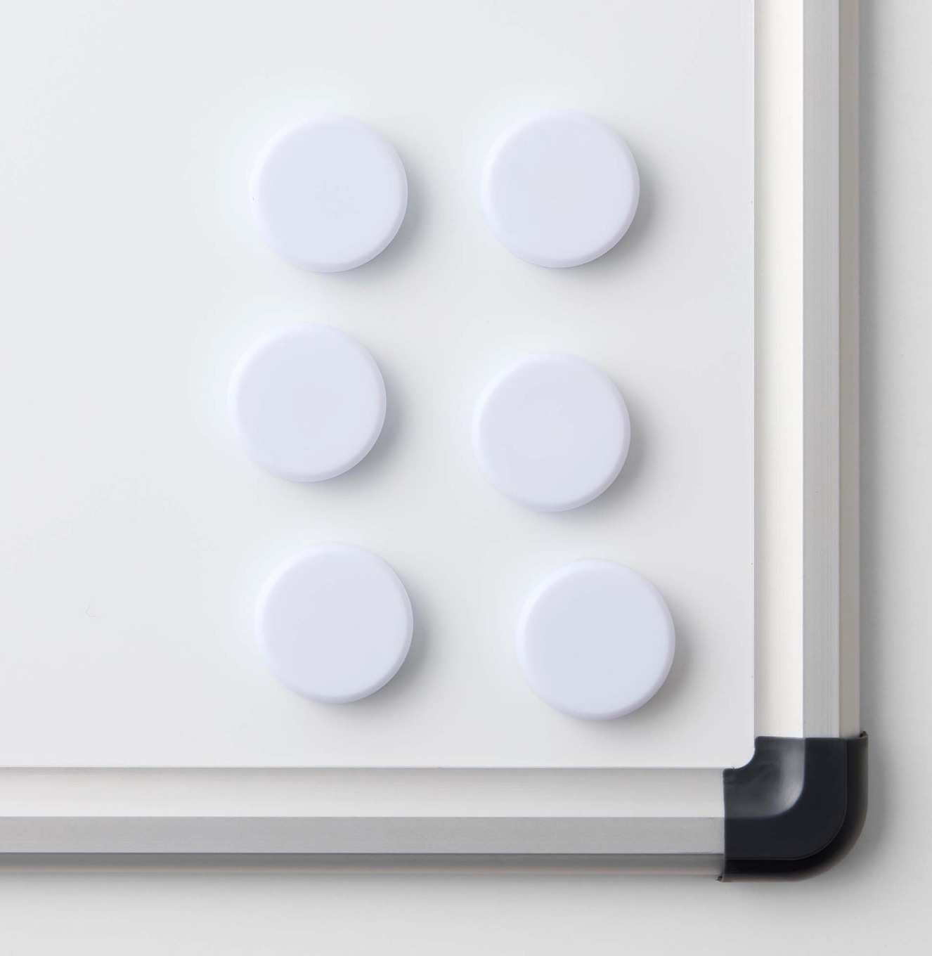 Magneter til whiteboards - Hvid 6 stk