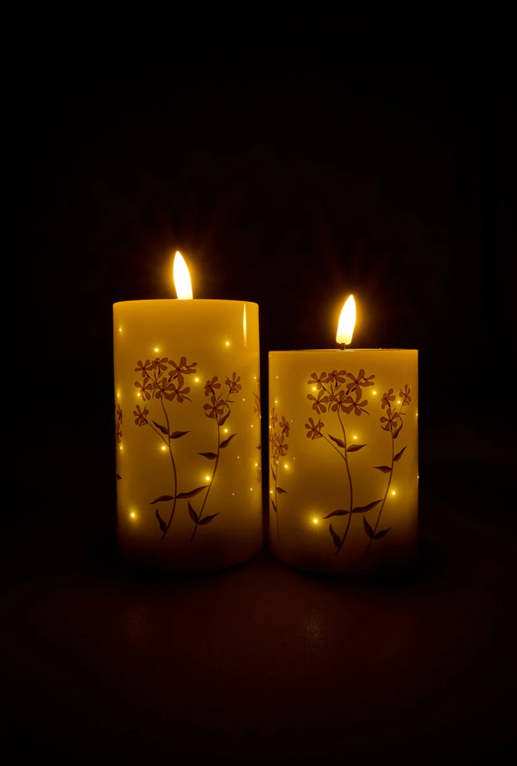 LED Bloklys TWINKLE flower - Sæt med 2stk.