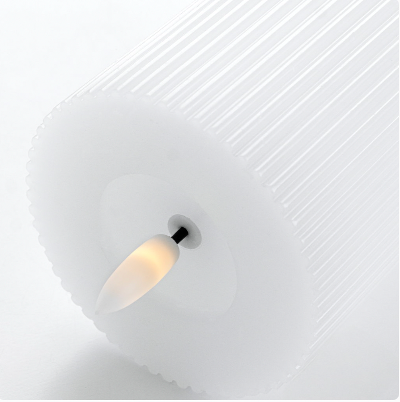 Touch LED lyspakke rillet - 3 pak hvid