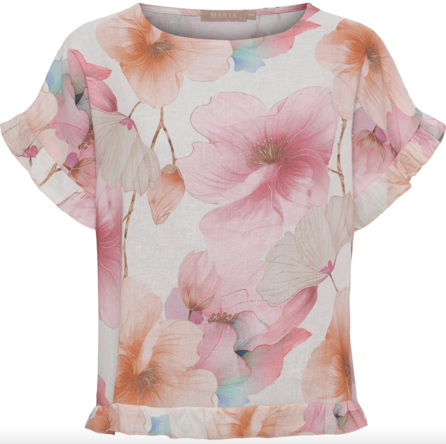 Bluse Mathea pink flower