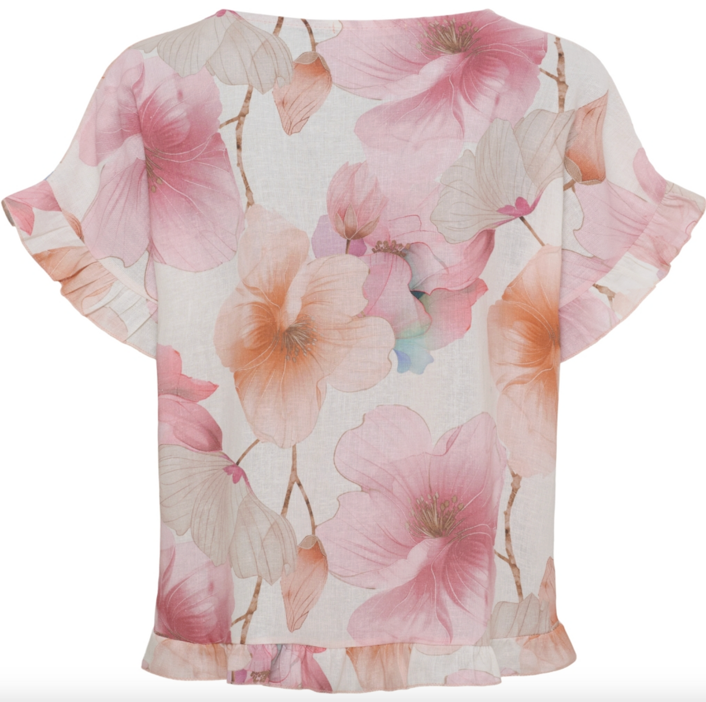 Bluse Mathea pink flower