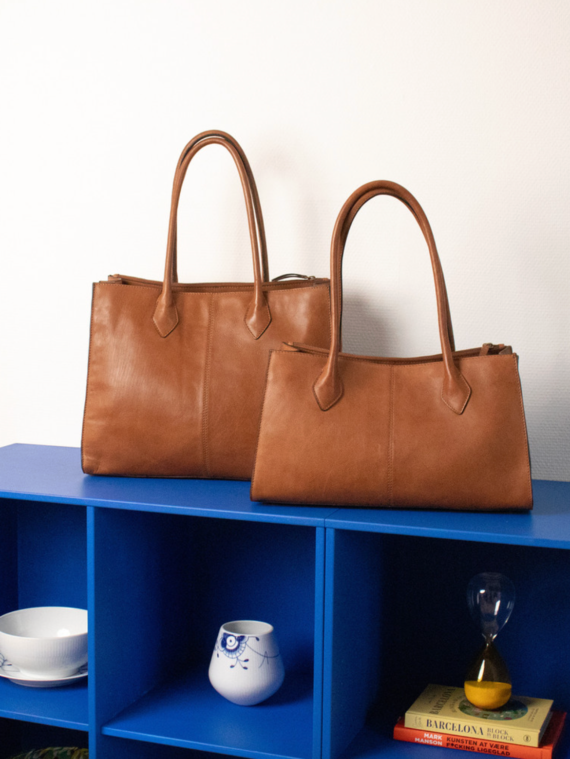 Skuldertaske Ora Big - Cognac
