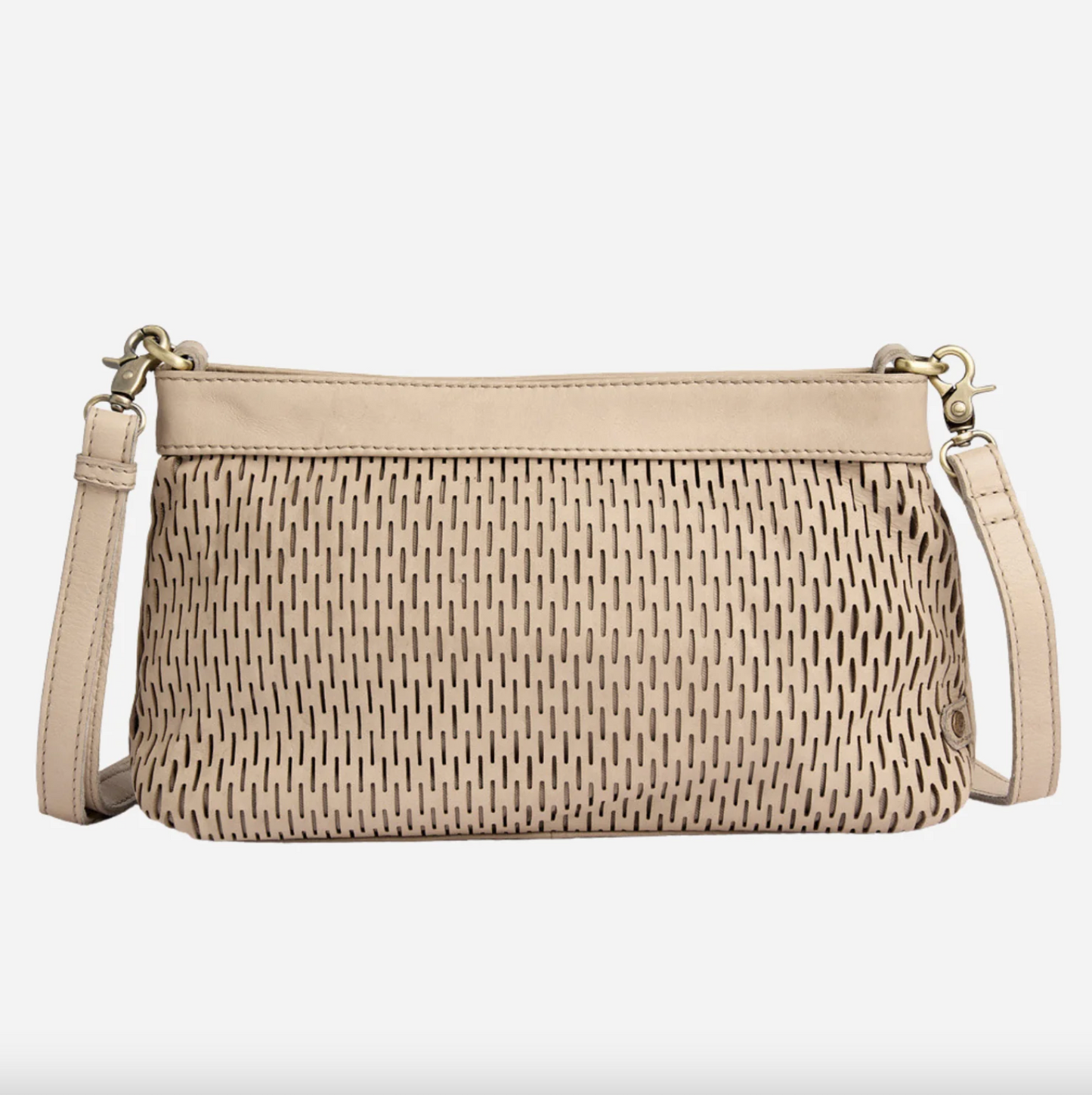 Clutch med perforeret mønster - Sand