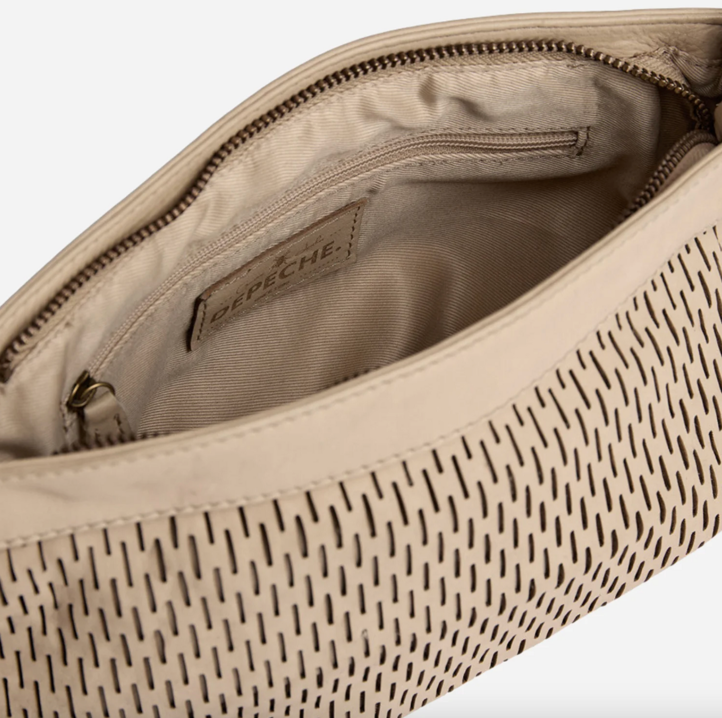 Clutch med perforeret mønster - Sand