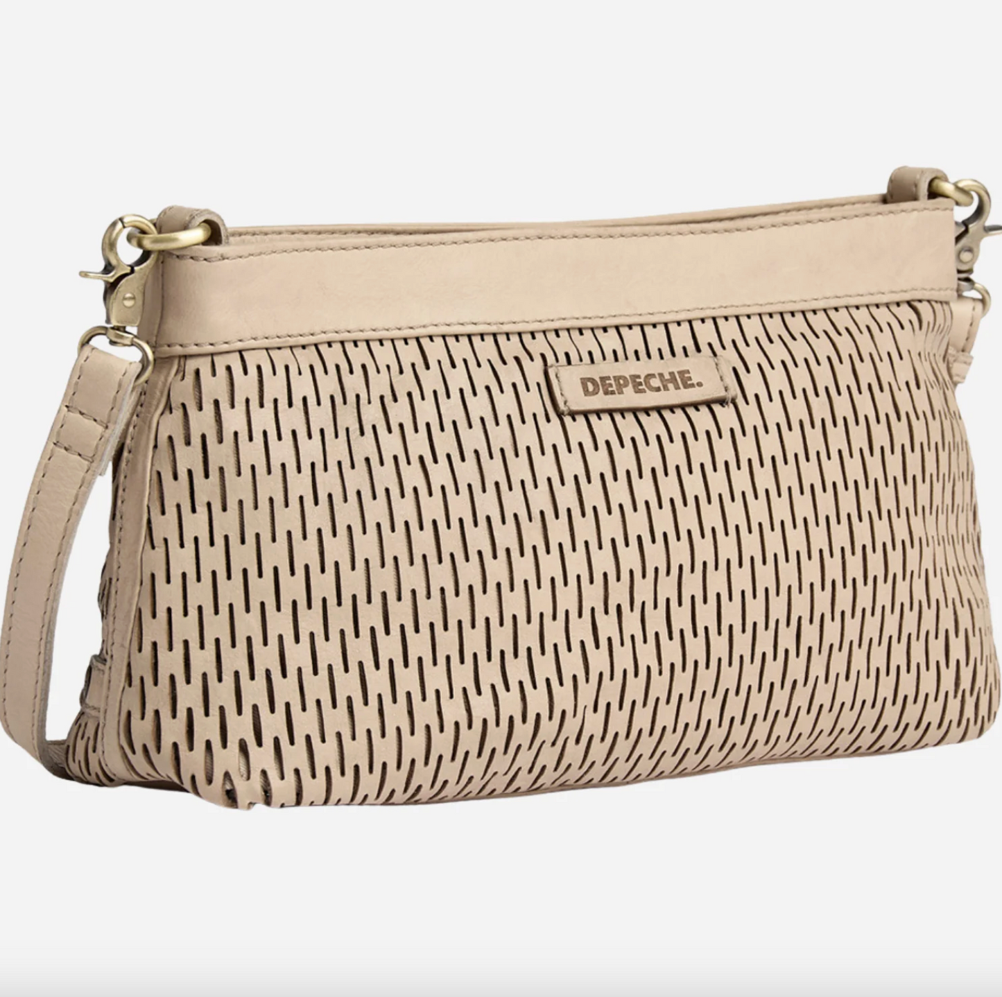 Clutch med perforeret mønster - Sand