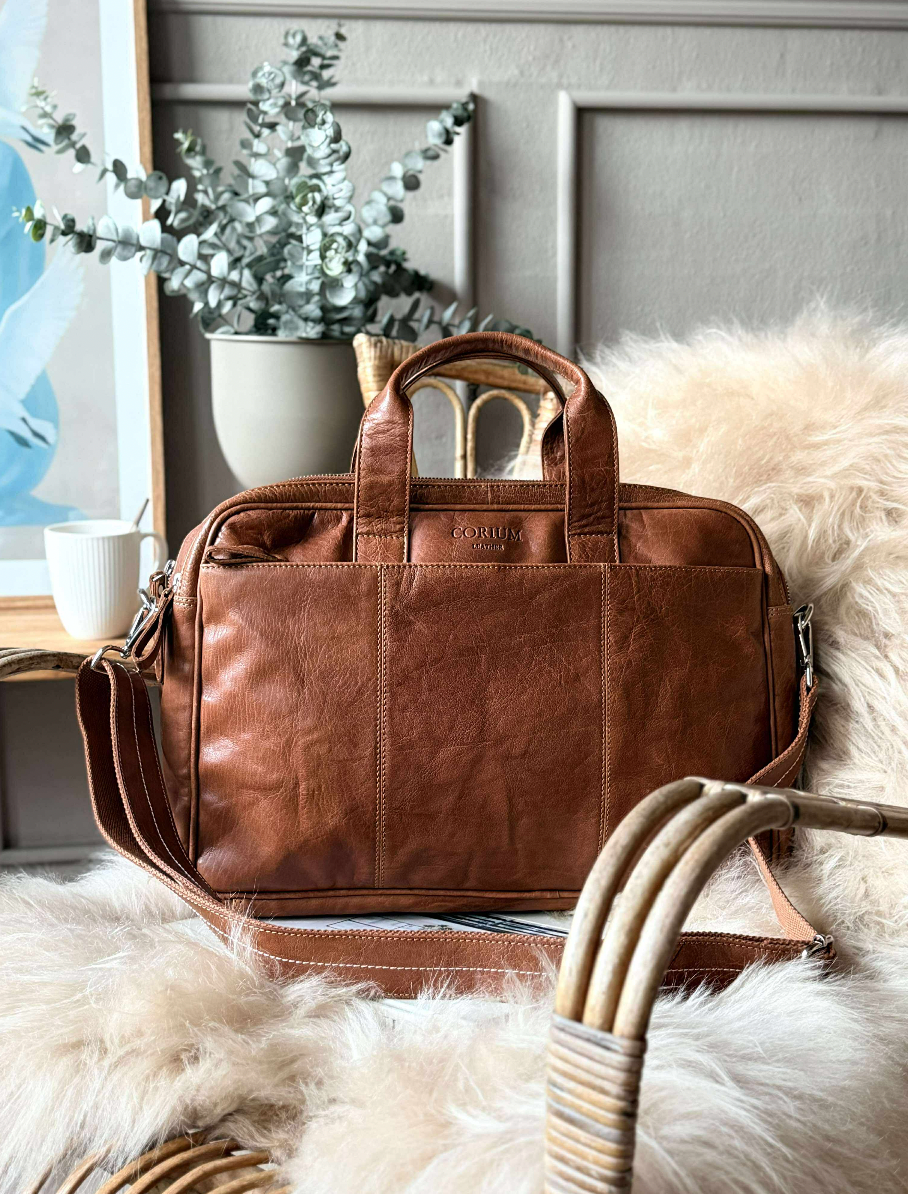 Laptop Taske BELLO - Cognac