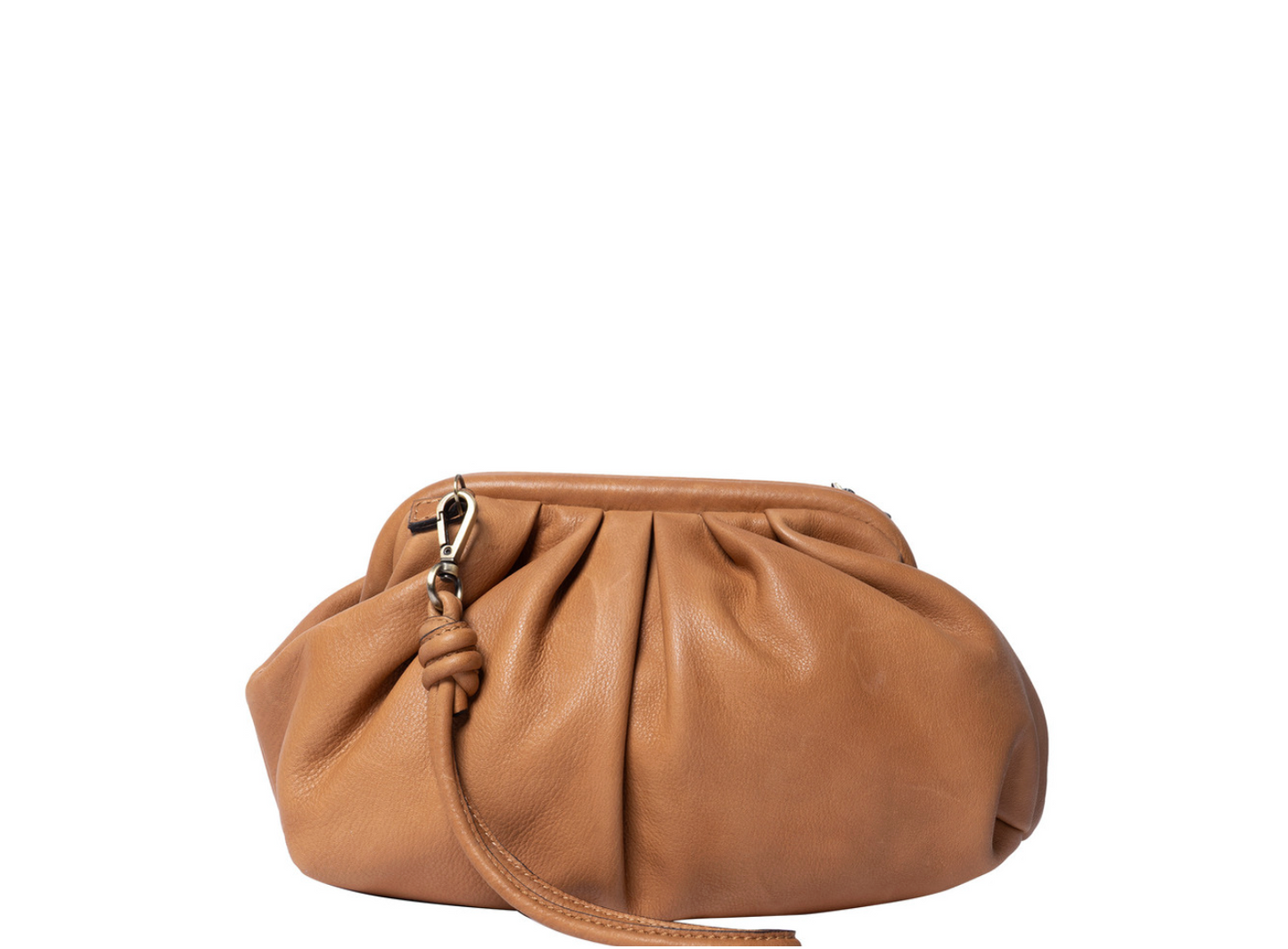 Clutch / skindtaske Noha big cognac