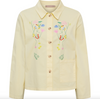 Jakke med broderi - yellow