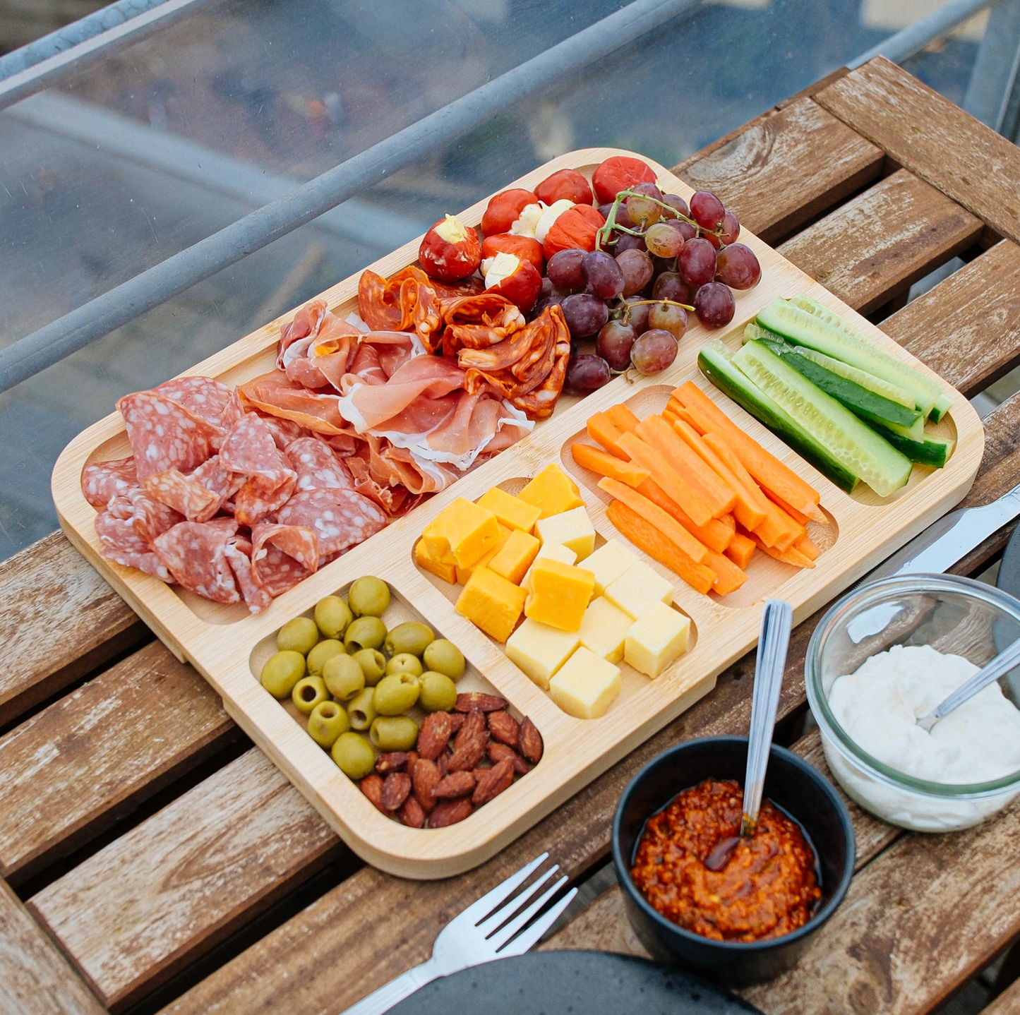 Tapasfad med låg - Bambus