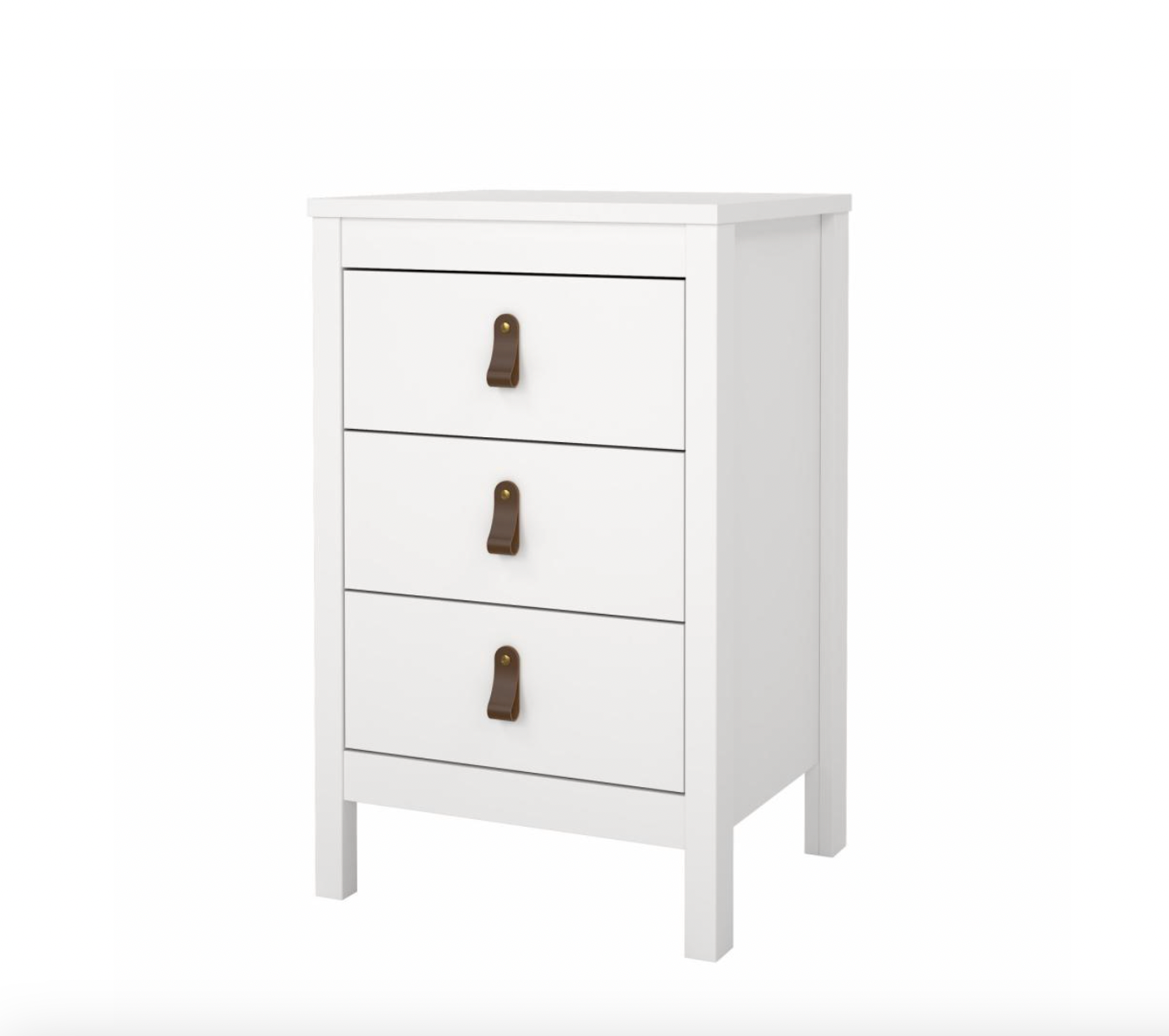 Natbord Madrid med 3 skuffer - White