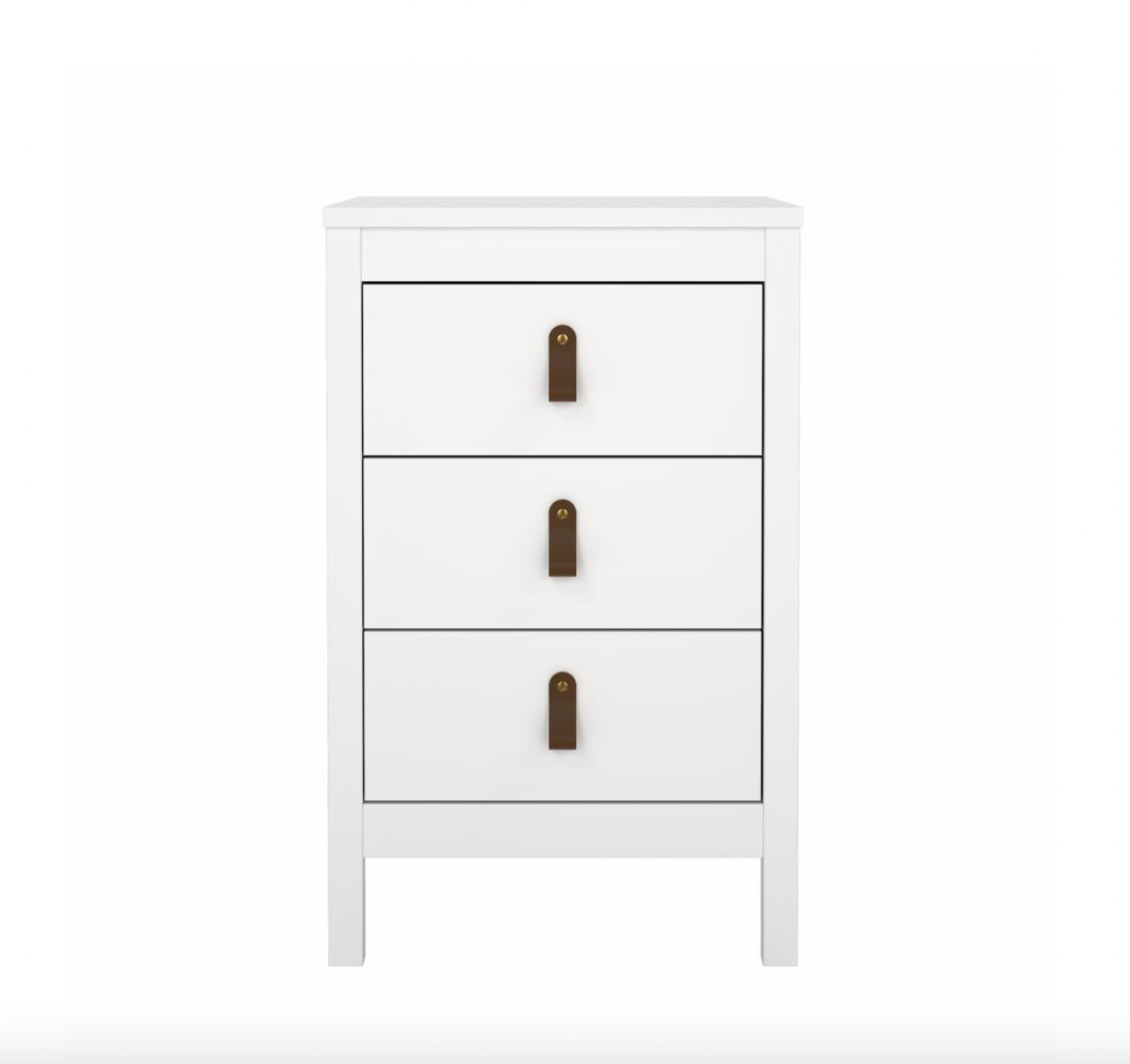 Natbord Madrid med 3 skuffer - White