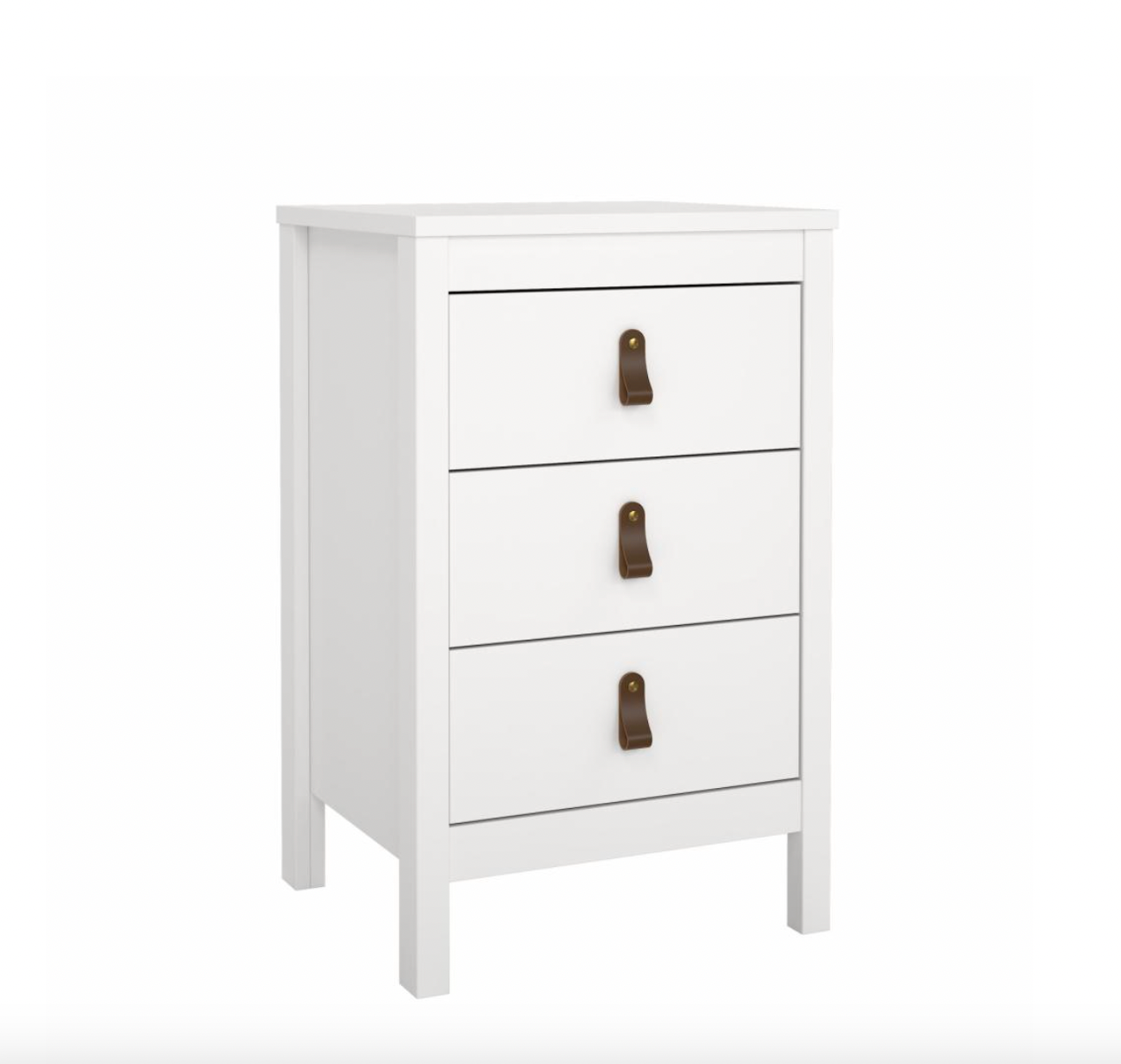 Natbord Madrid med 3 skuffer - White