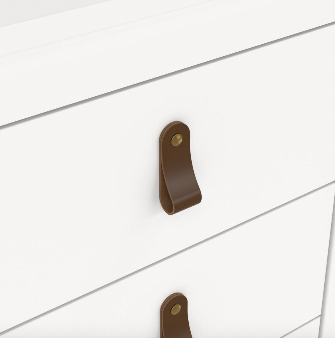 Natbord Madrid med 3 skuffer - White