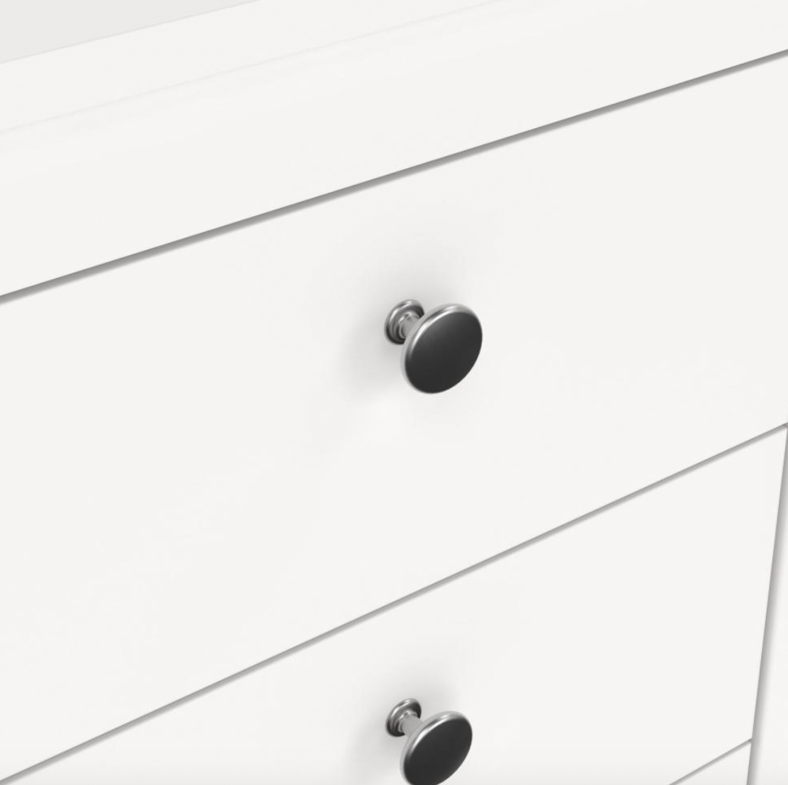 Natbord Madrid med 3 skuffer - White