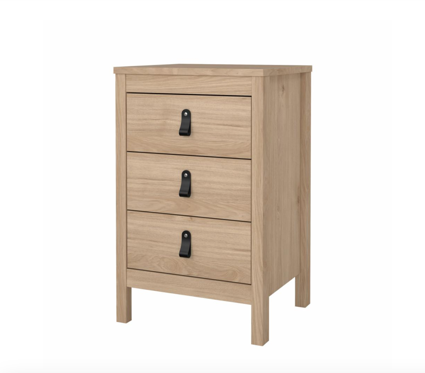 Natbord Madrid med 3 skuffer - Jackson Hickory