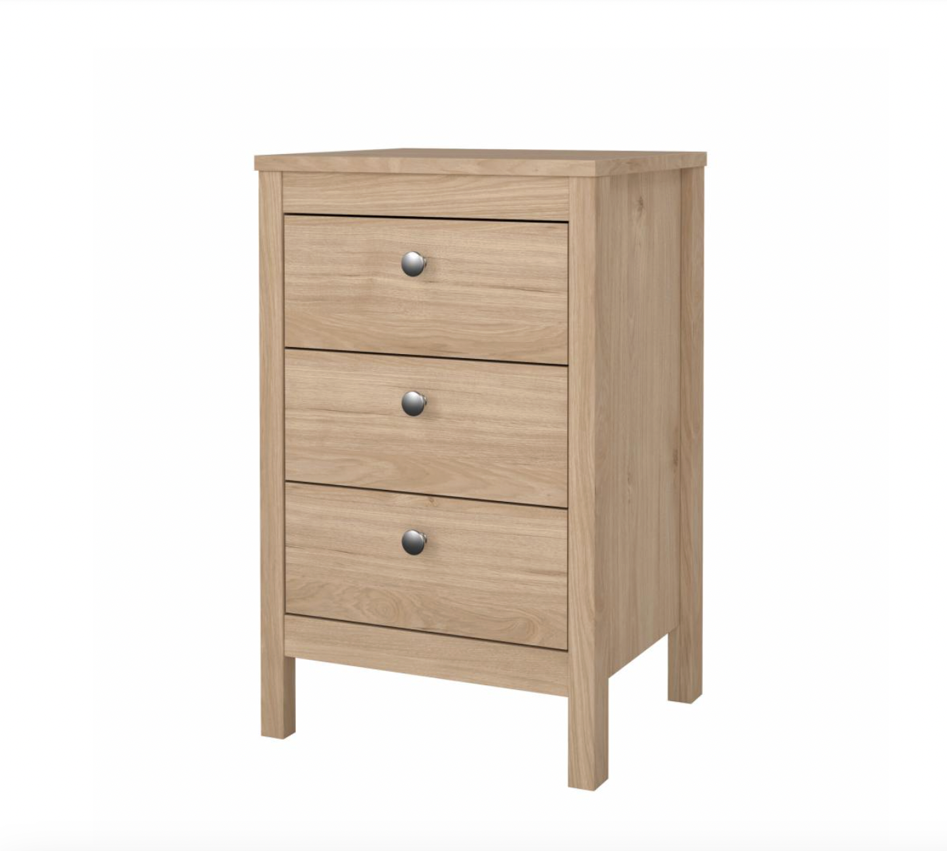 Natbord Madrid med 3 skuffer - Jackson Hickory