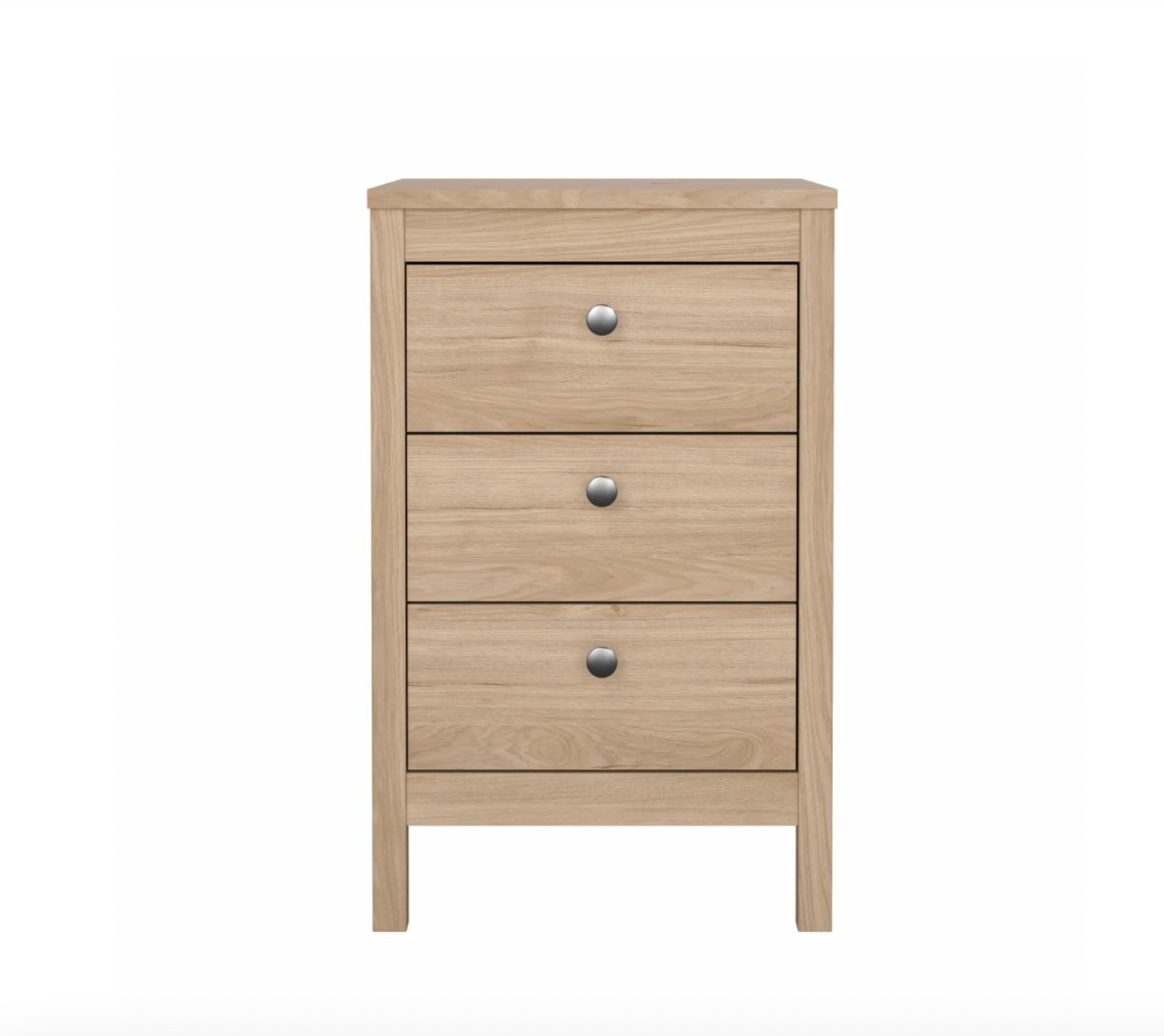 Natbord Madrid med 3 skuffer - Jackson Hickory